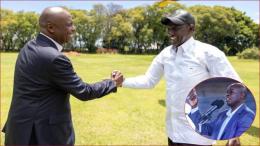 Former deputy president Rigathi Gachagua told President William Ruto off for uniting with Gideon Moi.